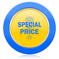 special price blue yellow icon