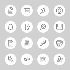 Organizer Web Icons Set