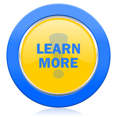 learn more blue yellow icon