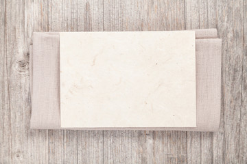 serviette mit karte (zum beschriften)