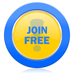 join free blue yellow icon