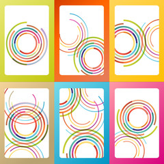 Abstract colorful template, banner set vector background