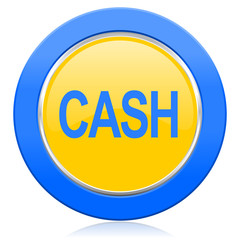 cash blue yellow icon