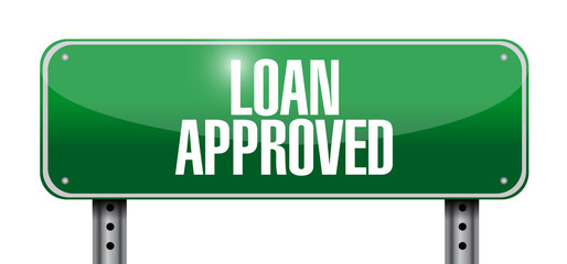 loan approved sign illustration design