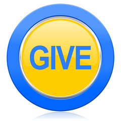 give blue yellow icon