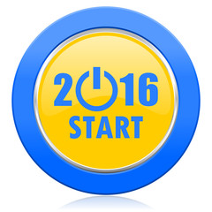 new year 2016 blue yellow icon new years symbol