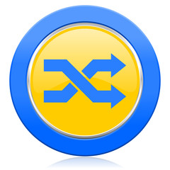 aleatory blue yellow icon