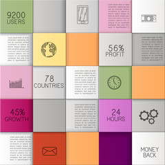 Busuness Background with Colorful squares