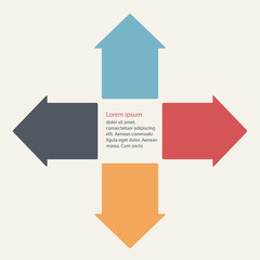 Infographic template with arrows