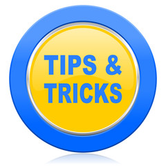 tips tricks blue yellow icon
