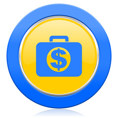 financial blue yellow icon