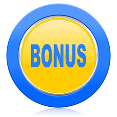 bonus blue yellow icon