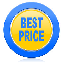best price blue yellow icon
