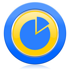 chart blue yellow icon