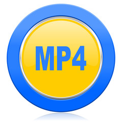 mp4 blue yellow icon