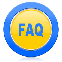 faq blue yellow icon
