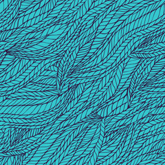 Abstract seamless floral wavy tangle background pattern