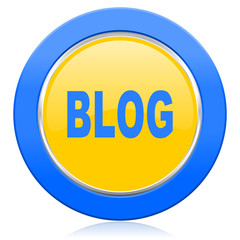 blog blue yellow icon