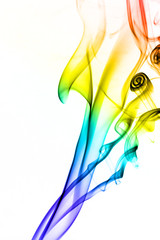 image colored smoke on white background