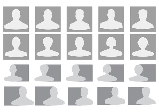 set of vector profile avatars men and women