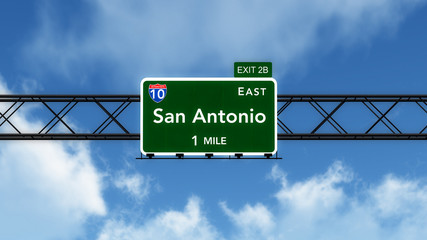 San Antonio USA Interstate Highway Sign