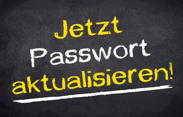 Kreidetafel mit Passwort aktualisieren
