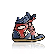Female sneakers, sketch for your design