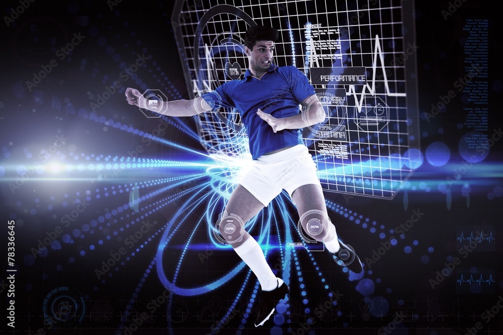 Poster Composite image of football player