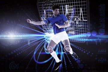 Obraz na płótnie Canvas Composite image of football player