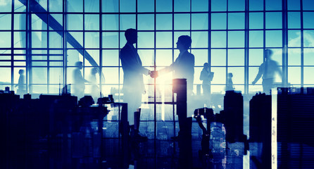 Business People Corporate Connection Greeting Handshake Concept