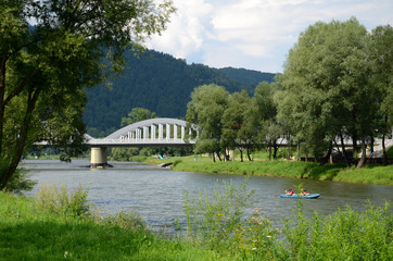 Bridge on the Dunajec (Krościenko in Poland)