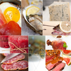 high protein food collection collage