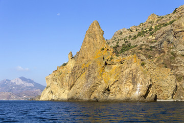View from the sea to the mountains