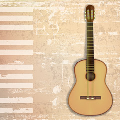 abstract grunge background with guitar - 78338670