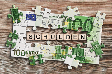 Geldschein - Schulden