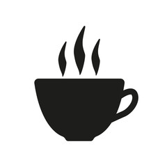 The coffee and cup icon. Tea symbol. Flat