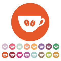 The coffee and cup icon. Coffee And Cup symbol