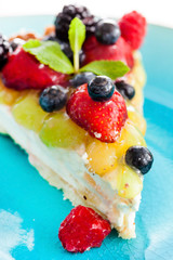 cake with fresh berries