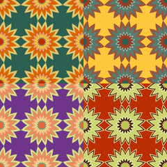 Set of seamless color patterns