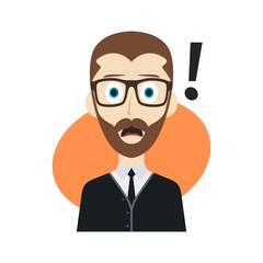 cartoon character guy surprise