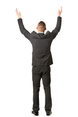 Businessman with empty both hands