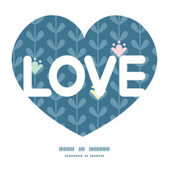 Vector blloming vines stripes love text frame pattern invitation