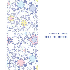 Vector ornamental abstract swirls vertical frame seamless