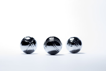 Three paetanque balls © Barbara Martello