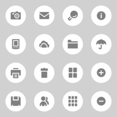 Photo collection web icons set