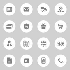 Shopping web icons set
