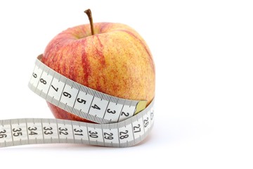 Apfel mit Maßband - Konzept