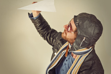 Aviator Man Paper Plane