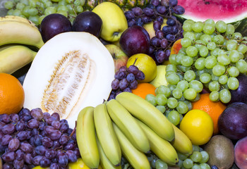 background of fresh fruits