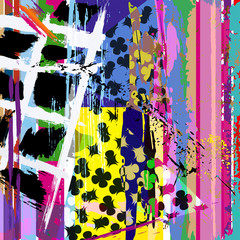 abstract background, with strokes, splashes, stripes and triangl